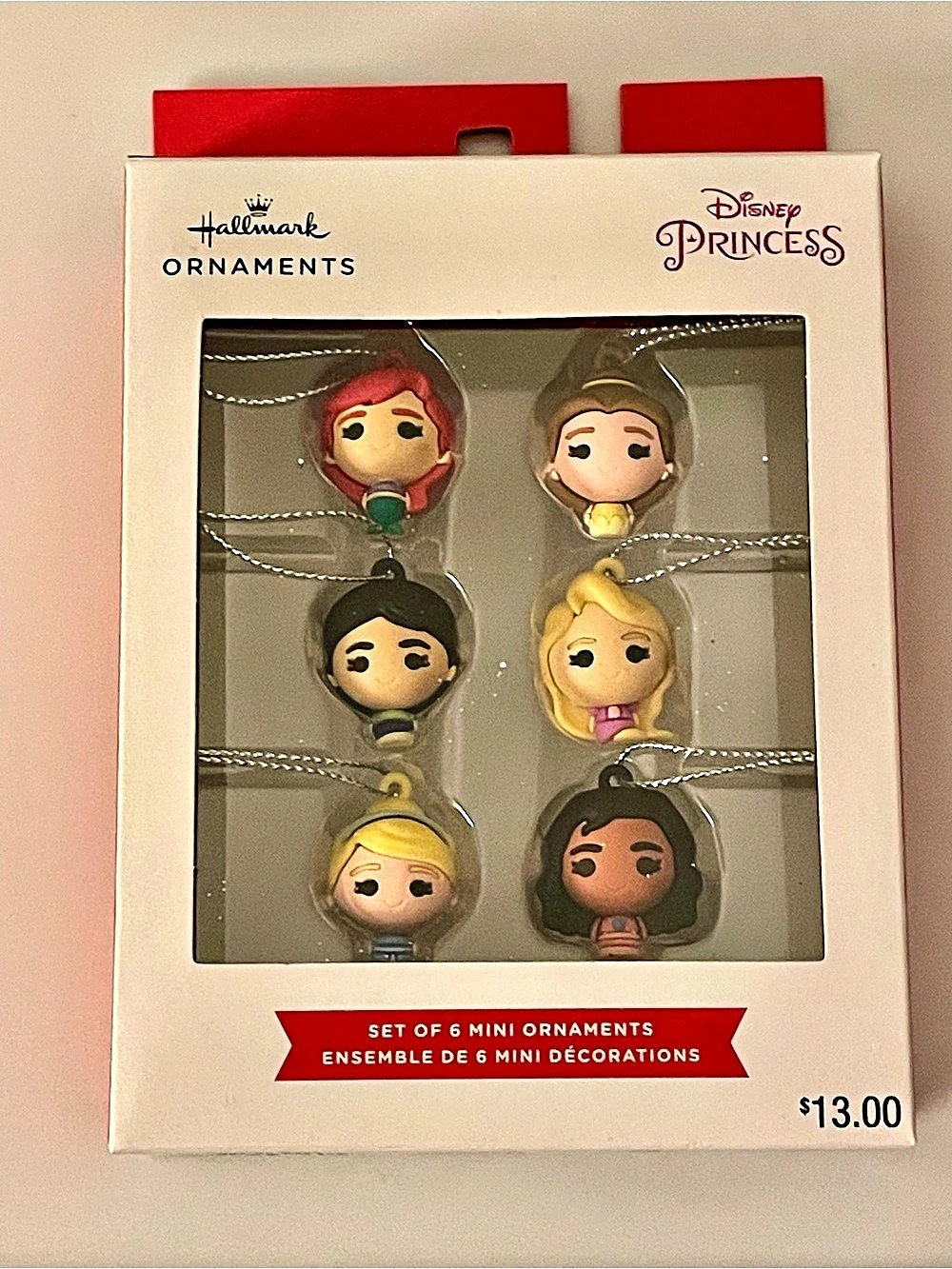 Hallmark x Disney Princess Miniature Ornament Set of 6